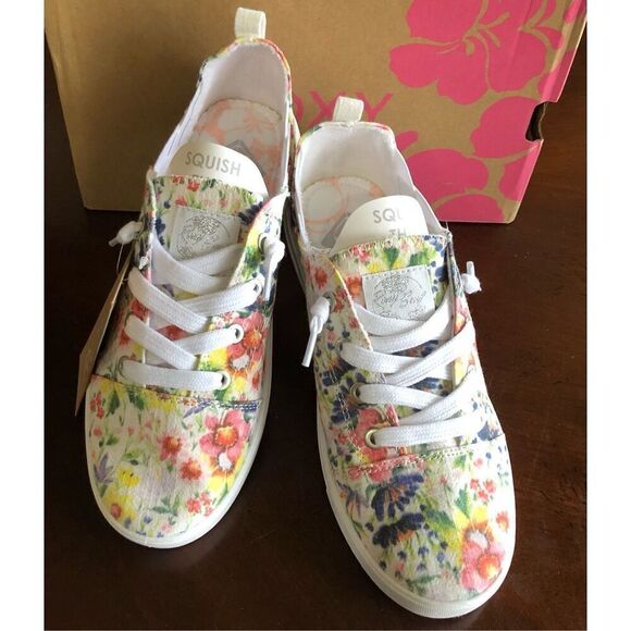 ROXY - NWTIB - L Sz 6.5 "Libbie" Slip-On Canvas SneaKers in Floral Pattern 🌸 - Picture 10 of 16